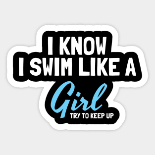 swimming girl Sticker